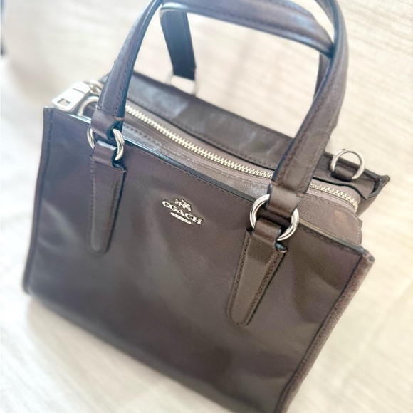 Coach Dark Brown Leather Crosby Carryall - Picture 5 of 10